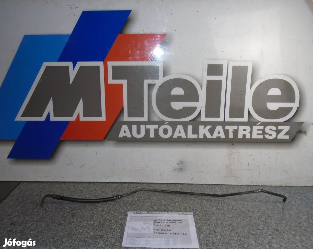 ÁR/DB [GYÁRI BONTOTT] BMW - OLAJHŰTŐ CSŐ  - 7-ES / E38 - 1722 2246047